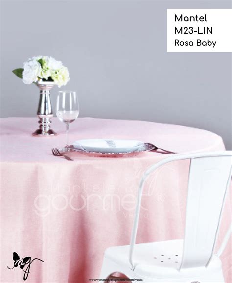 Mantel M23 LIN Rosa Baby Mantelería Gourmet