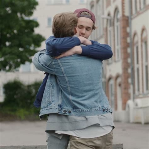 Isak And Even Embrace