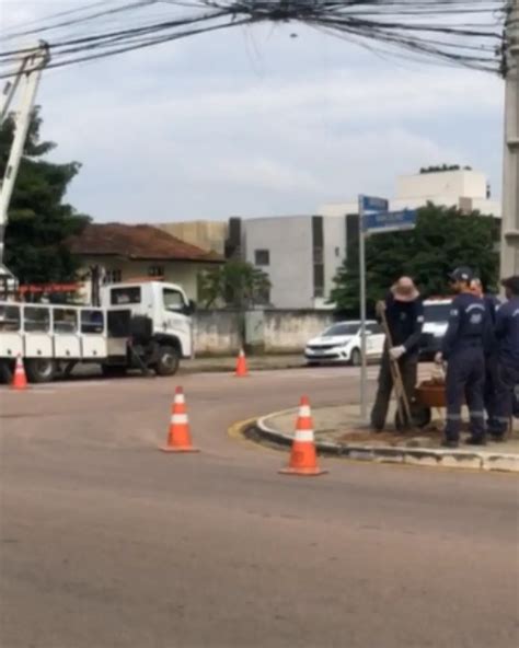 Prefeitura Inicia Instala O De Sem Foro Na Esquina Das Ruas Marcelino