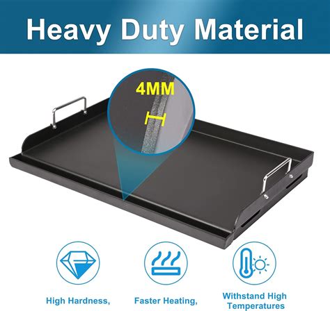 Utheer 25 X 16 Nonstick Coating Cooking Griddle For Gas Grill Universal Griddle Flat Top