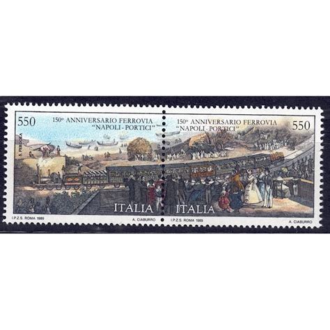 ITALIA 1989 Ferrovia Napoli Portici 2v MNH