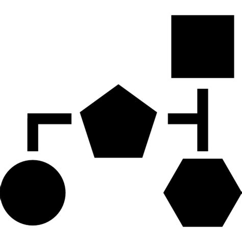 Icono de Esquema de bloques de formas geométricas negras básicas