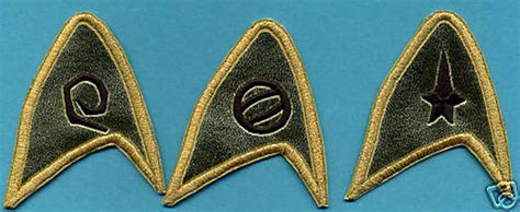 Classic Star Trek Tos Embroidered Insignia Patches Set Of 3 The Cage Ebay