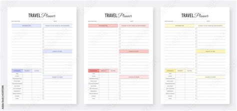 Travel Planner Template Design. Printable Travel Schedule Organizer ...