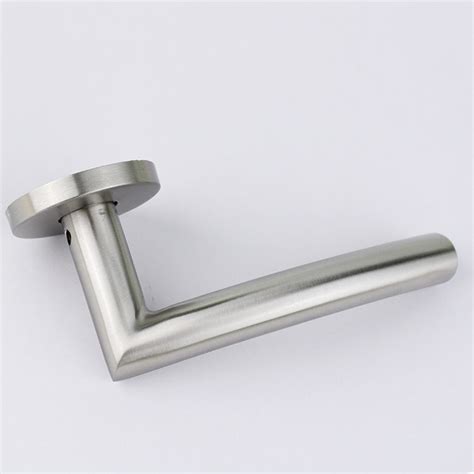 Custom Made Vaulted Tube Door Handles Lever Silver Stainless Steel