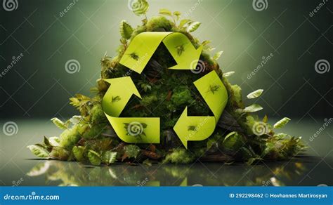 Green Recycling Symbol Green Recycling Concept Bio Ecology The Environment Stock