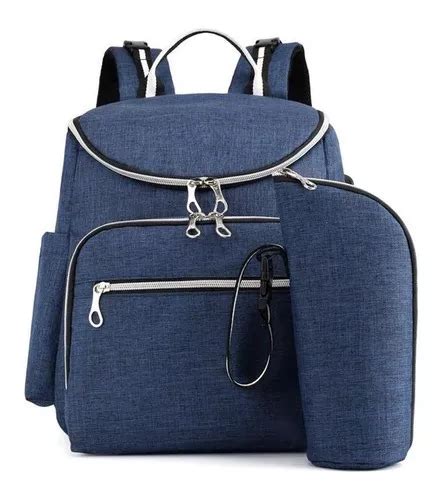 Mochila De Maternidad Con Soporte Para Botellas Usb Y Cambiador Azul