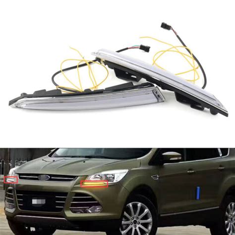 Led Drl Daytime Running Light W Turn Signal For Ford Escape Kuga