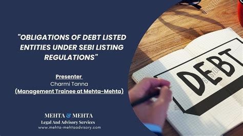 Obligations Of Debt Listed Entities Under Sebi Listing Regulations