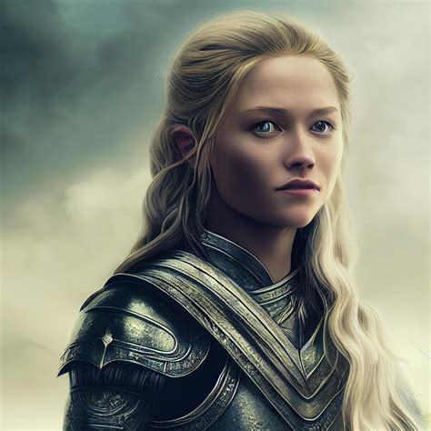 Middle Earth Female Warrior Inspired By Eowyn Digital Art By Aj