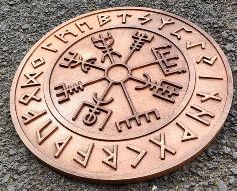 VEGVISIR Norse Shield Valhalla Odin Vikings Home Wall Decor Etsy UK