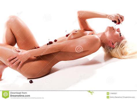 Naked Woman And Cherry Stock Photo Image Of Nude Woman 17805322