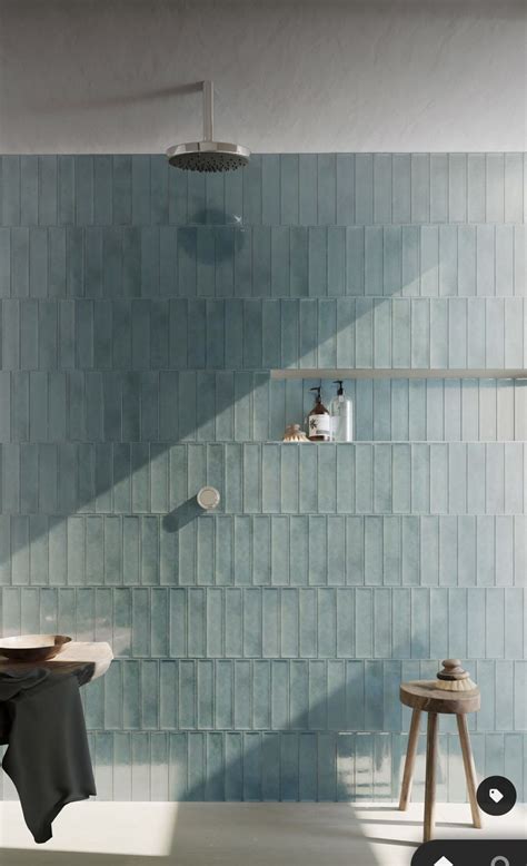 Modern Bathroom with Blue Tiles