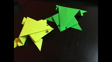 Como hacer una rana saltarina de papel fácil y rápido básico origami