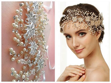 Nature Inspired Hair Vine Rose Gold Or Silver Bridal Headband Art