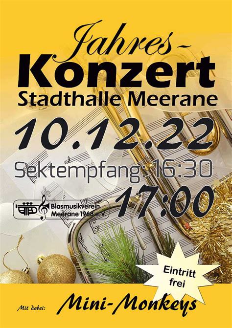 Der Blasmusikverein Meerane L Dt Am Dezember Zum Jahreskonzert In