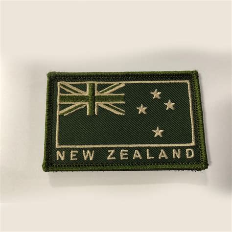 New Zealand Flag Patch Green Velcro Back Tactical Solutions Nz