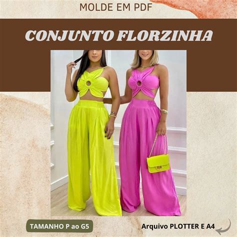 Molde Conjunto Florzinha Julia Suenia Nunes Gomes Hotmart