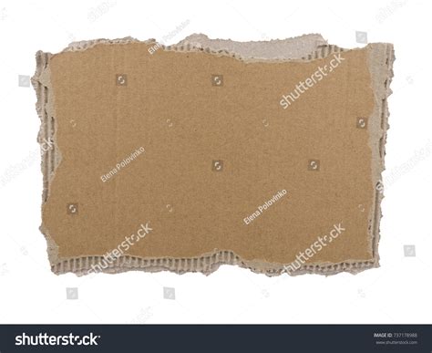 Cardboard Background Corrugated Cardboard Torn Edge Stock Photo Edit