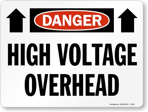 Printable High Voltage Sign