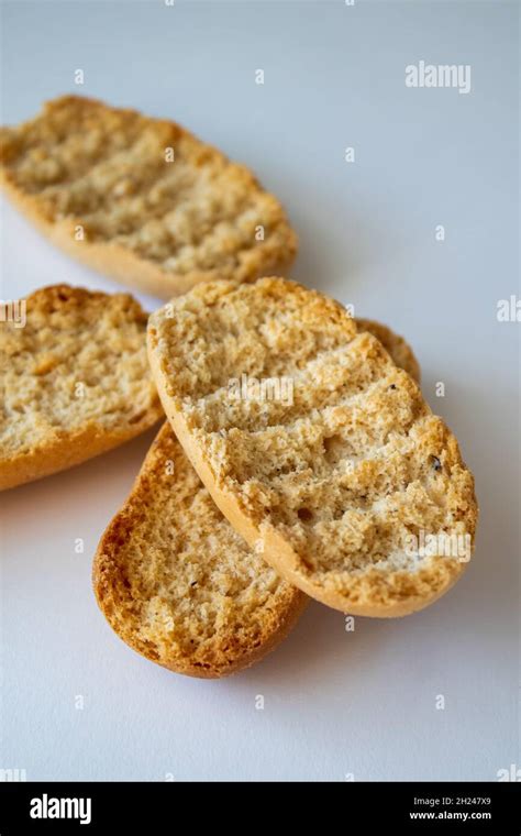 Crunchy Cardamom Rusks On White Background Stock Photo Alamy