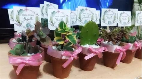 Mini Cactus Suculentas Barro N Souvenirs Cumple Eventos En Venta En