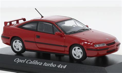 Modellino In Miniatura Opel Calibra Maxichamps Turbo X Rosso