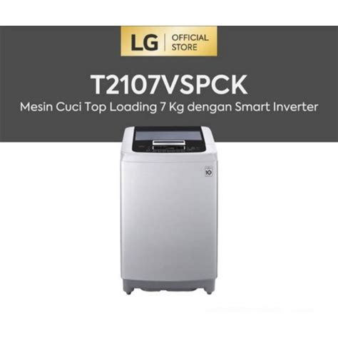 Jual Mesin Cuci LG 1 Tabung T2107VSPCK 7kg Smart Inverter Shopee