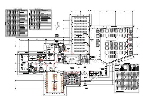 Planning Library Plan Autocad File Cadbull