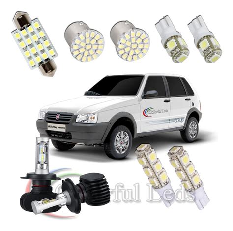 Kit Completo Led Uno Fire Way Economy Farol Teto Placa Ré R 139 90