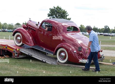 1937 Nash Coupe On The Back Of A Lorry Stock Photo Alamy