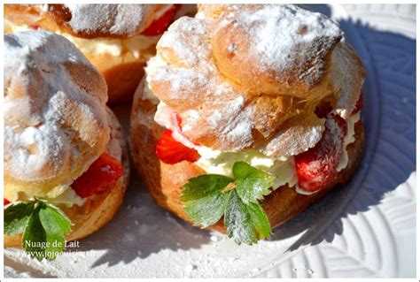 Choux Chantilly Vanill E Et Fraises Nuage De Lait