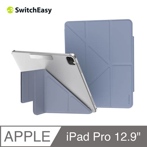 SwitchEasy美國魚骨Origami Nude iPad Pro 12 9吋多角度透明保護套 阿拉斯加藍 誠品線上
