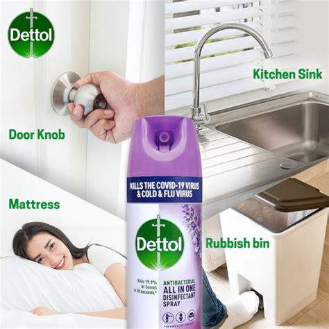 Dettol Disinfectant Spray Lavender Breeze 450ml Kills 999 Of Bacteria And Viruses Alpro