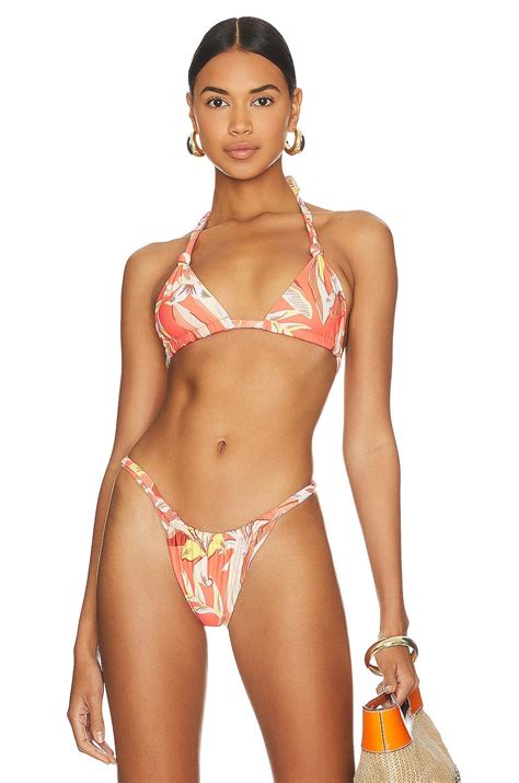 Mikoh Swimwear Suzu Bikini Top In Brown Lyst