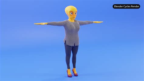 Alien Female Cartoon 3d Model Cgtrader