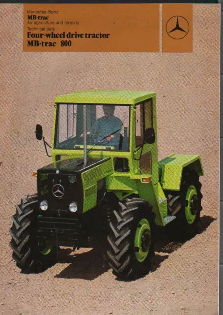 MERCEDES BENZ MB TRAC 800 Tractor Brochure Leaflet 7 50 PicClick UK