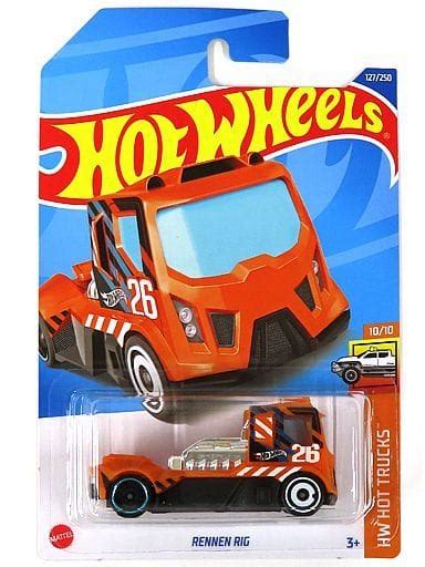 駿河屋 RENNEN RIG オレンジシルバーホワイト Hot Wheels HW HOT TRUCKS