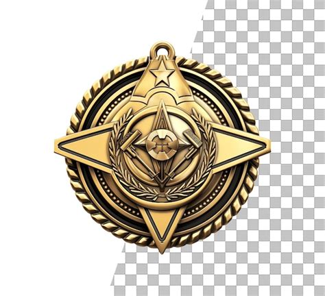 Objeto De Distintivo De M Rito Militar De Medalha De Soldado Isolado