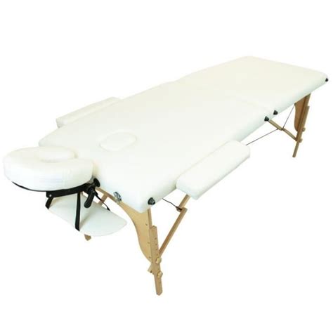 Table De Massage Pliante 2 Zones En Bois Avec Panneau Reiki