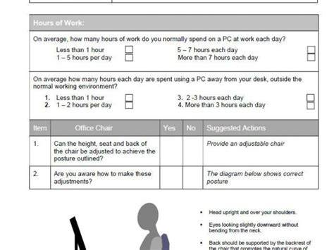 Workstation Assessment Template Workstation Assessment Template Gallery