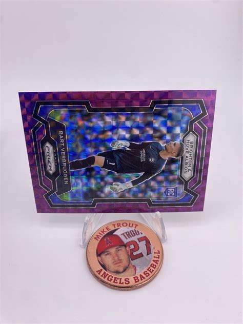 Bart Verbruggen Panini Prizm Premier League Purple Mosaic Rc