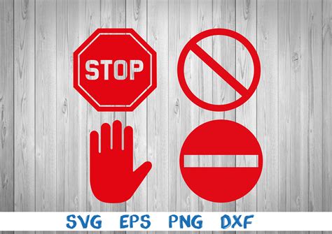 Stop Hand Sign Picture Svg Png Eps Dxf Digital Cricut Etsy