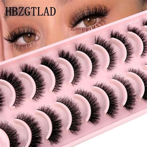 Hbzgtlad New Pairs D Faux Mink Eye Lashes Fluffy Volume Mink Lashes