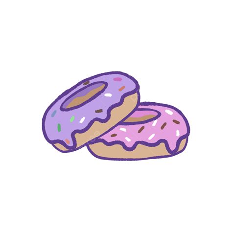 Deliciosos Donuts Ilustraci N Rosa Y Morado Png Dibujos Rosquilla