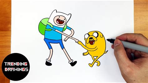 How To Draw Finn And Jake Adventure Time Easy Step By Step Youtube