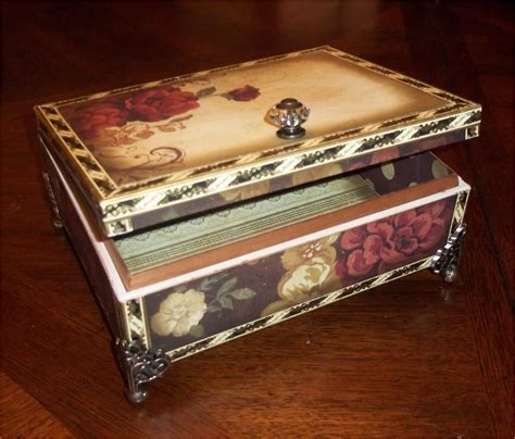 Paper Paws Etc Decorative Cigar Box 4 Cigar Box Art Cigar Box Crafts Altered Cigar Boxes