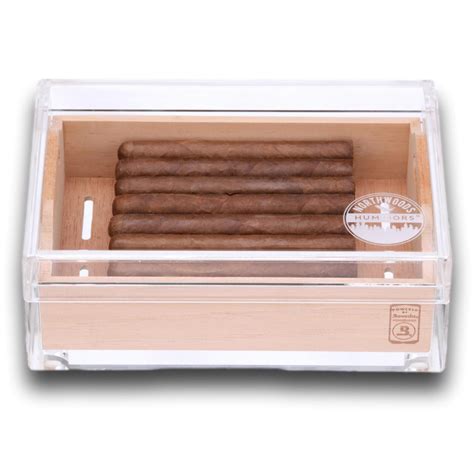 Small Acrylic 20 Cigar Humidor Powered By Boveda