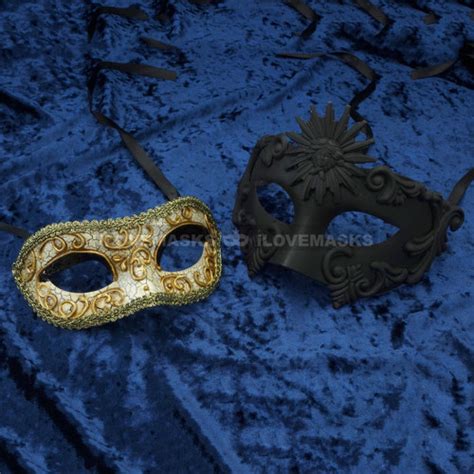 Black Roman Greek Emperor Masquerade Mask And Black Gold Medieval