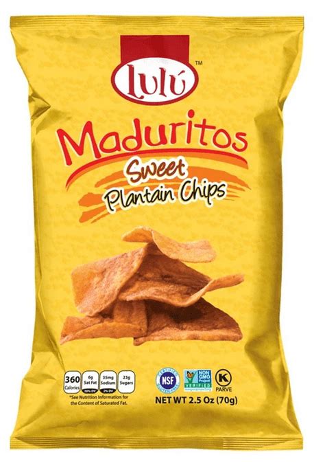 Lulu Sweet Plantain Chips Snack Pack Non Gmo Healthy Gluten Free